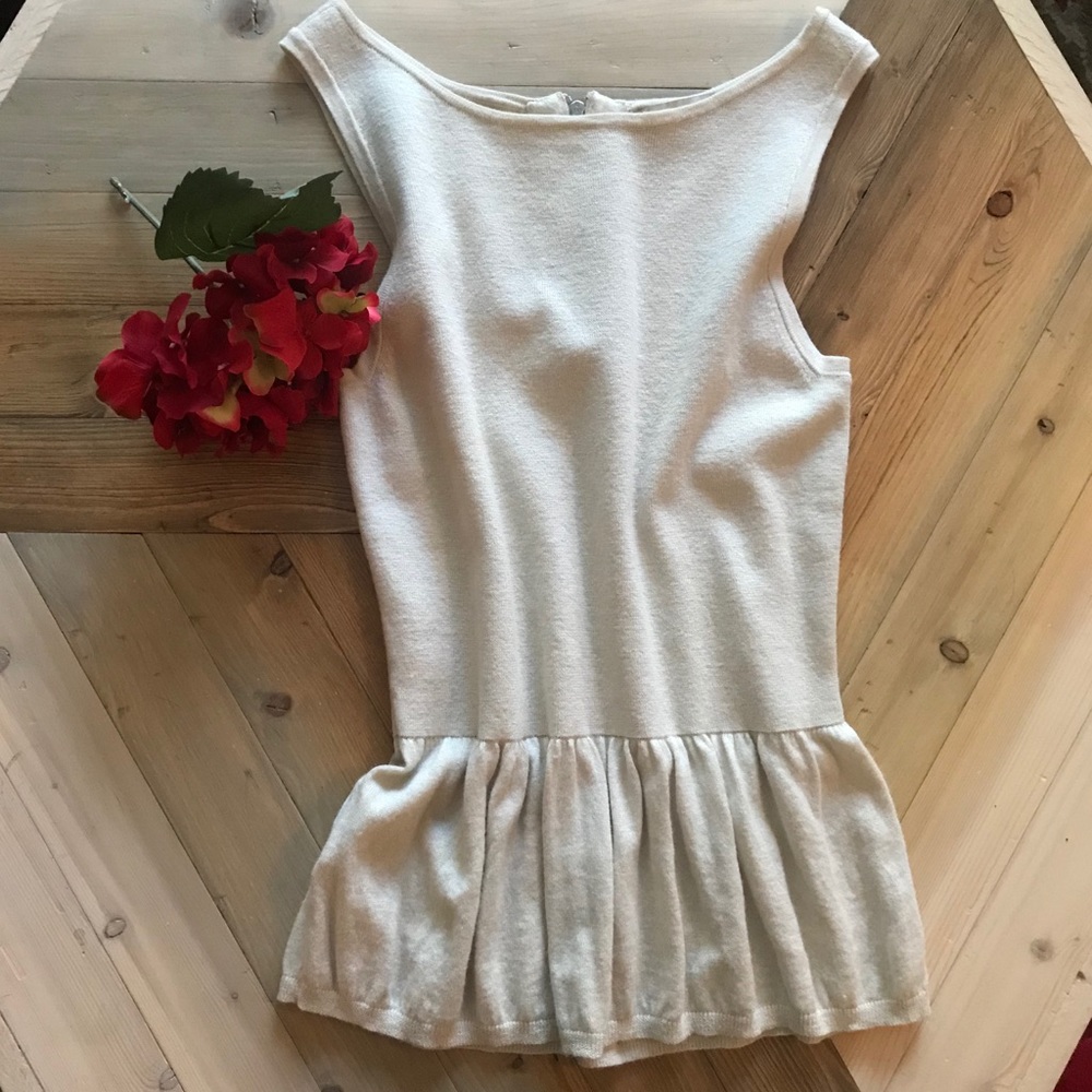 Cream Colored Peplum Top
